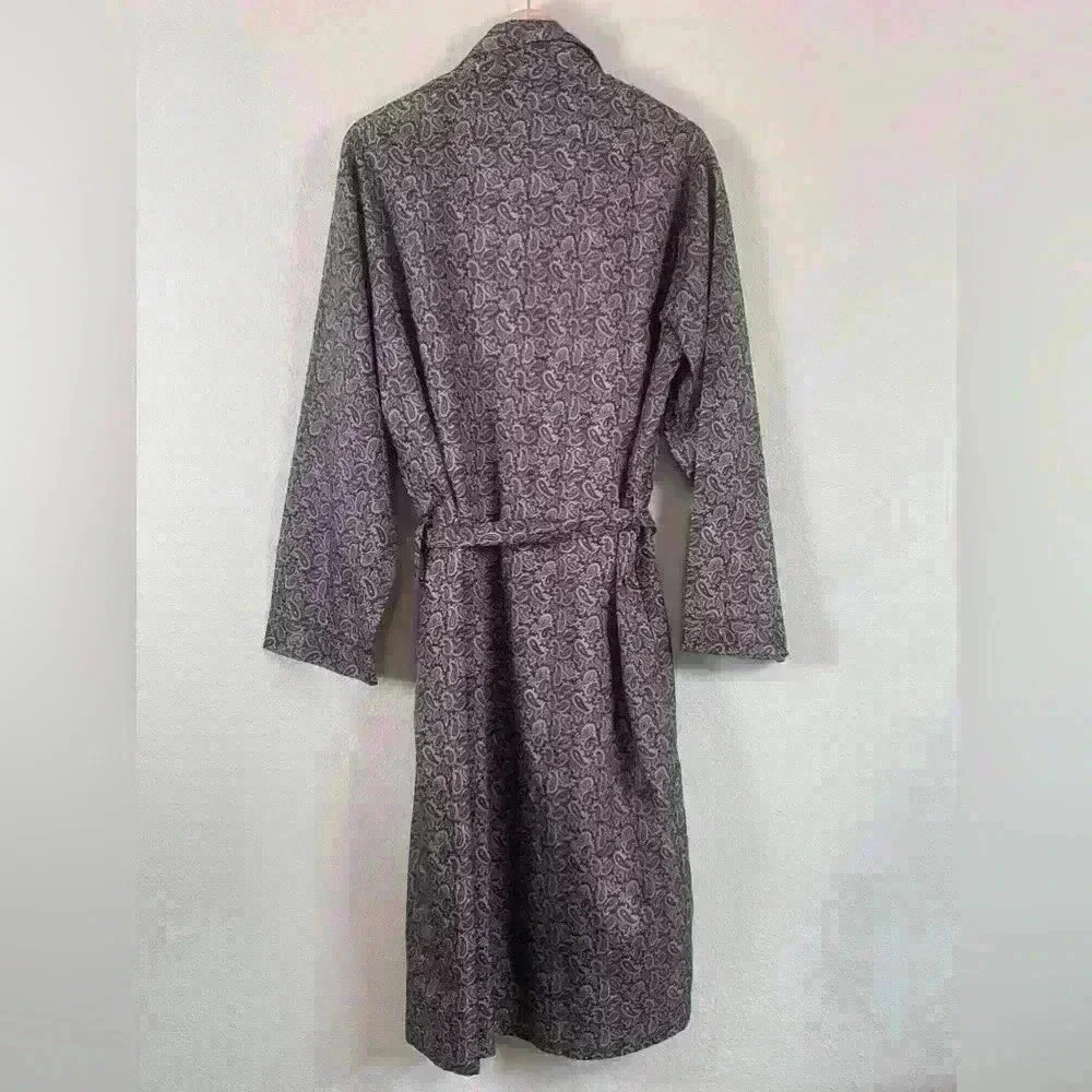 Oscar de la Renta Vintage Maroon and Navy Paisley Robe Men’s size L/XL - Picture 6 of 7